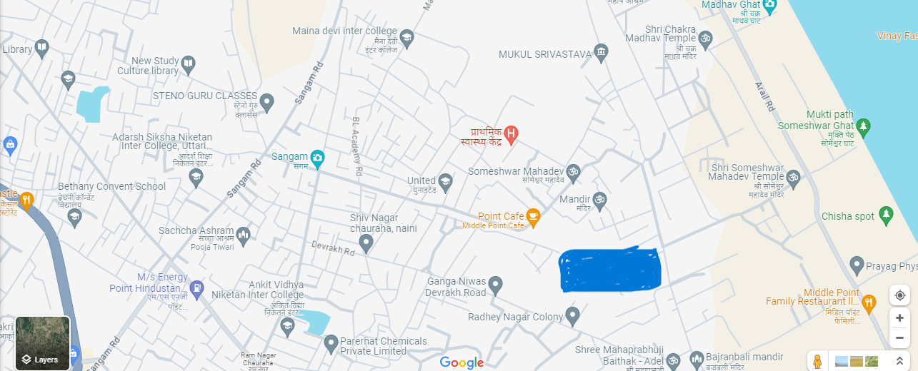 MAP PRAYAGRAJ DIVINE KUMBH CAMP